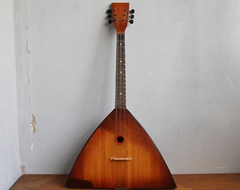 Balalaika, vintage national string instrument USSR, Balalaika 6 strings PRIMA.