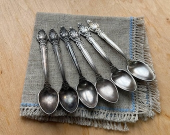 Vintage Silver Plated Coffee Spoons USSR - Set of 6