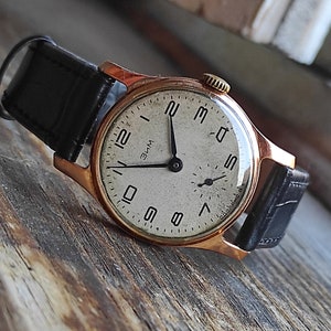 Reloj de pulsera vintage, ZIM, Reloj de pulsera retro para hombre, Reloj mecánico soviético