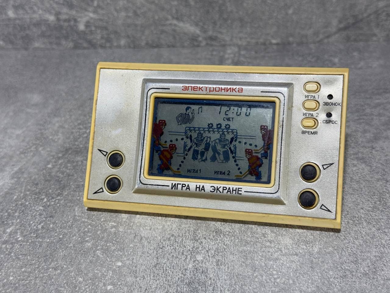 Vintage electronic game hockey/arcade/rare pocket LCD game/USSR/ORIGINAL!