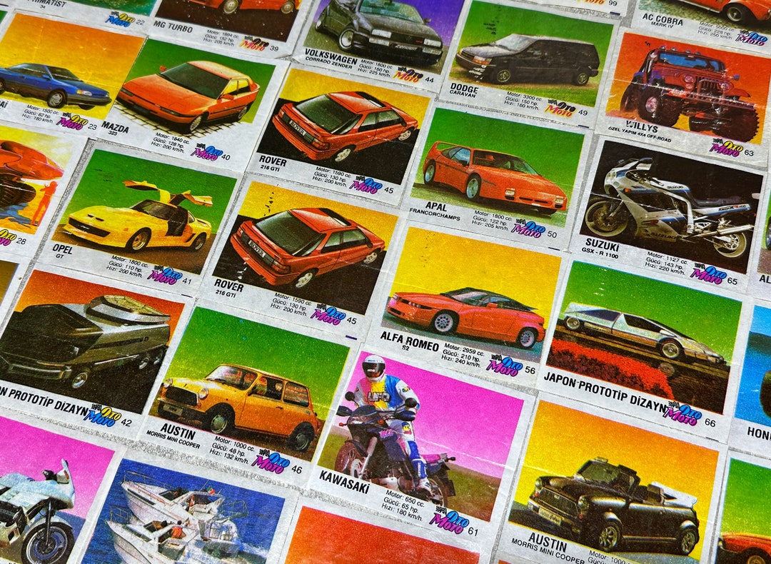 Vintage Bubble Gum Wrapper/ Retro Car/ Collectible Series Bubble Gum