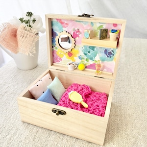 Maileg Mouse House Bed in a Box: Miniature Travel Dollhouse