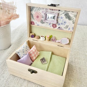 Maileg Mouse House in a Box: Travel Dollhouse with Bed