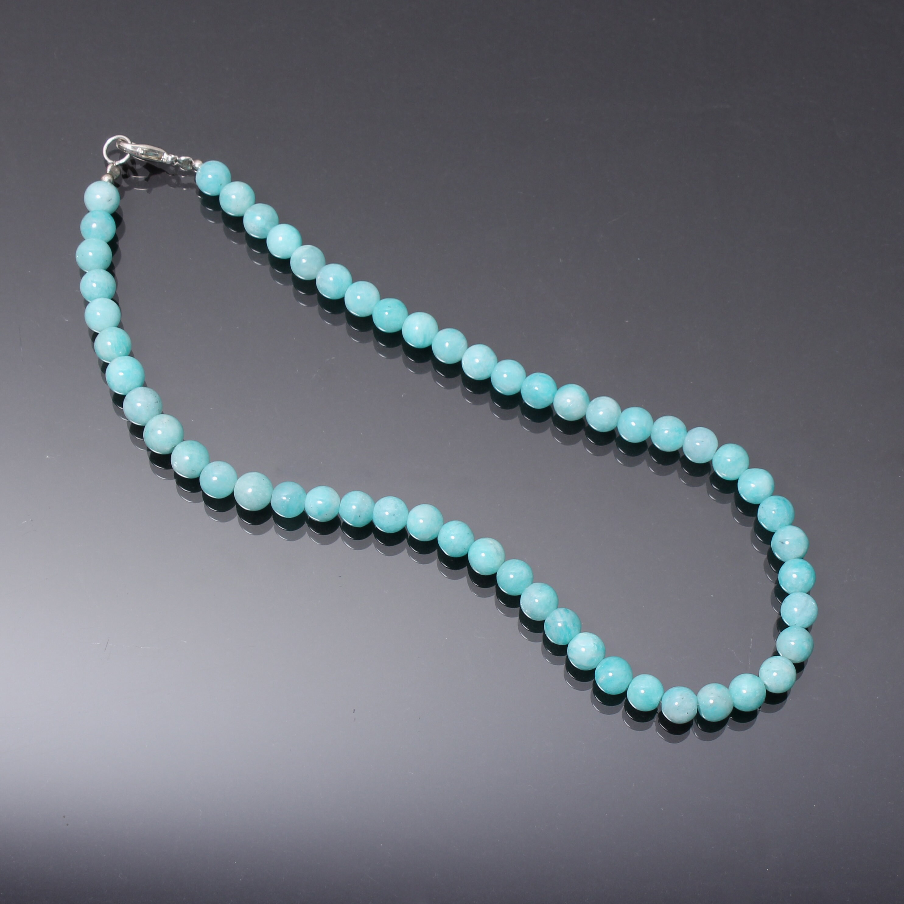 Amazonite Beads Necklace Amazonite Necklace Smooth Round Etsy