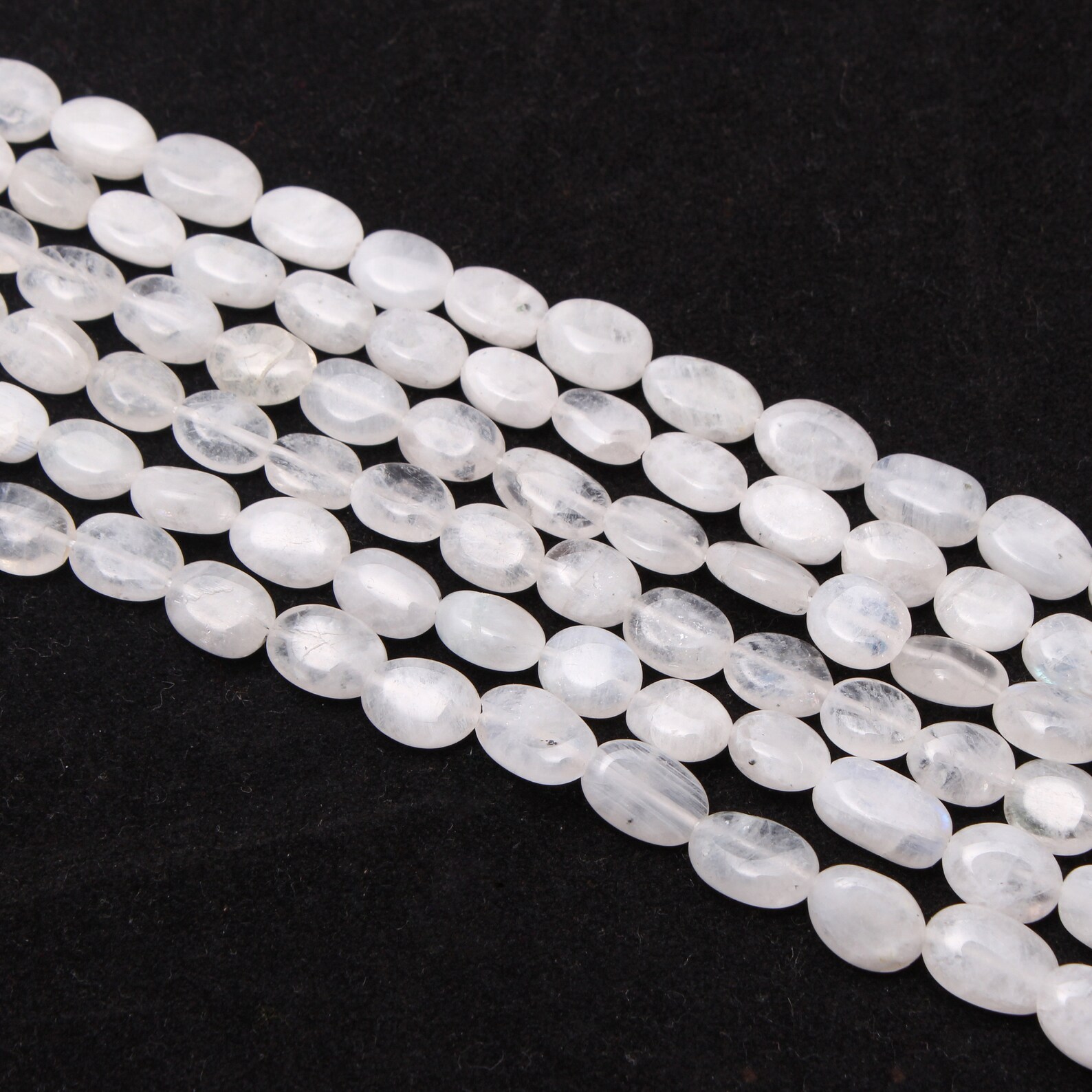 Natural White Gemstone Loose Beads Strandaaa Rainbow Etsy UK