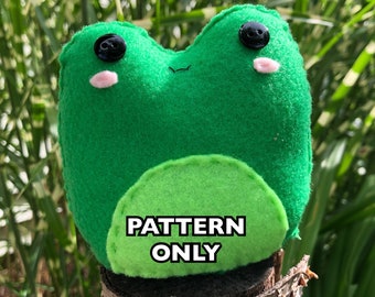 froggy plush pattern blob frog DIY