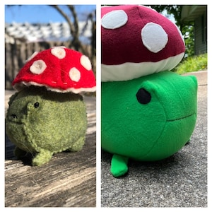 mushroom hat frog