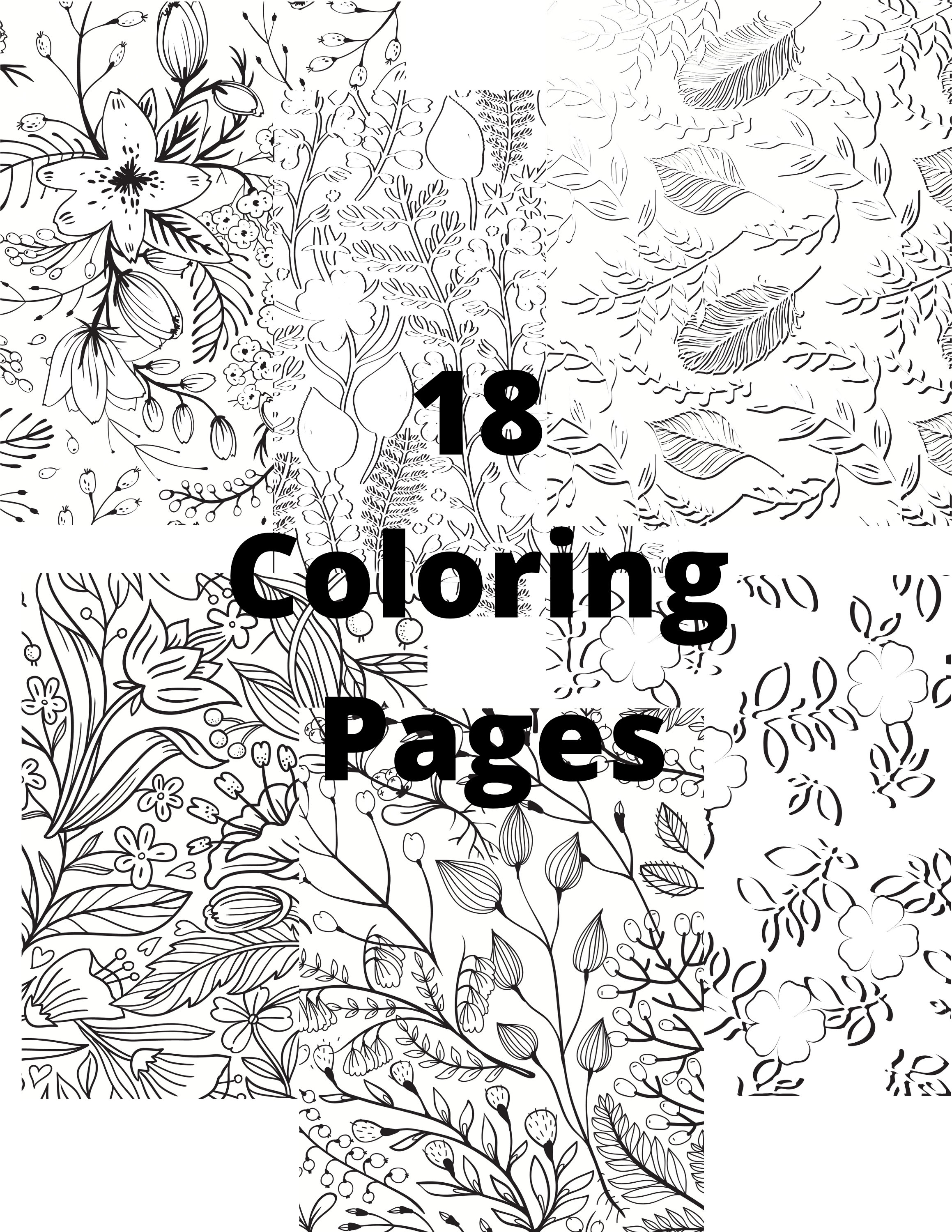 Nature Themed Coloring Pages Printable Coloring Pages for Etsy