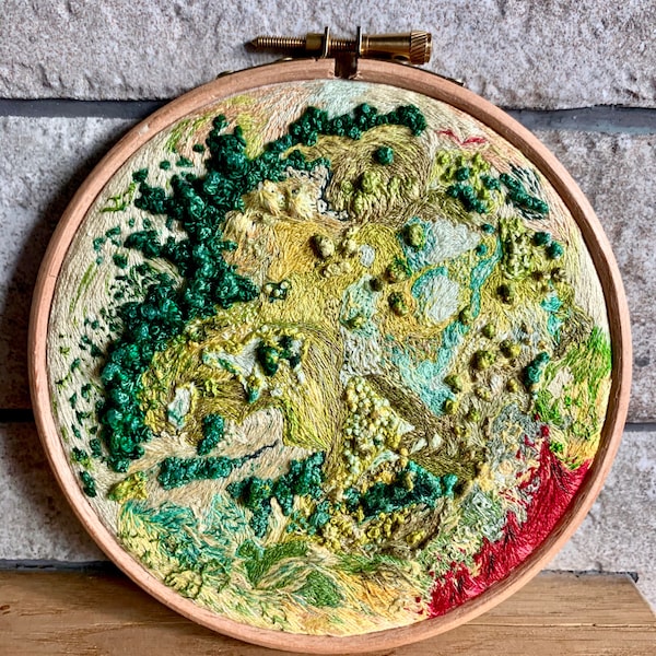 Abstract Embroidery Etsy