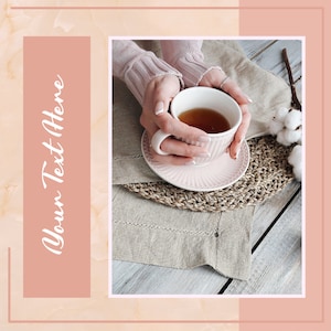 Marble Peach Instagram Puzzle Template Canva, Instagram Template Canva, instagram feed template pink, instagram post, instagram theme