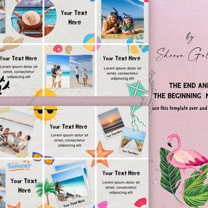 Canva Instagram Puzzle Template, Instagram Template Sommer Theme