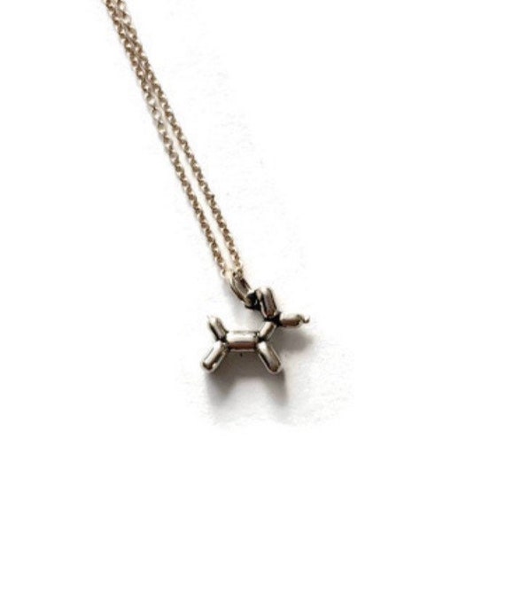 Sterling Silver Balloon Dog Necklace - Sterling Silver Balloon Dog Pendant Sterling Silver Balloon Dog Necklace - Sterling Silver Balloon Dog Pendant