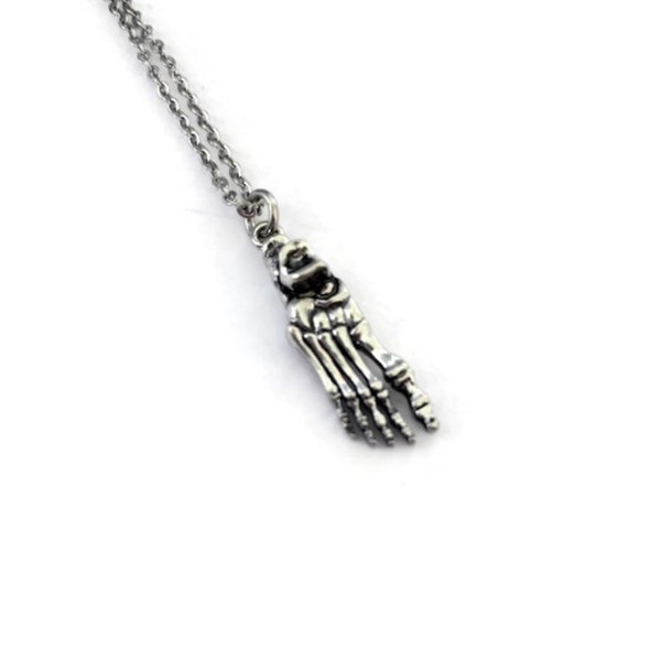 Anatomically Correct Skeleton Foot Necklace