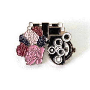 Floral Phoropter Enamel Pin