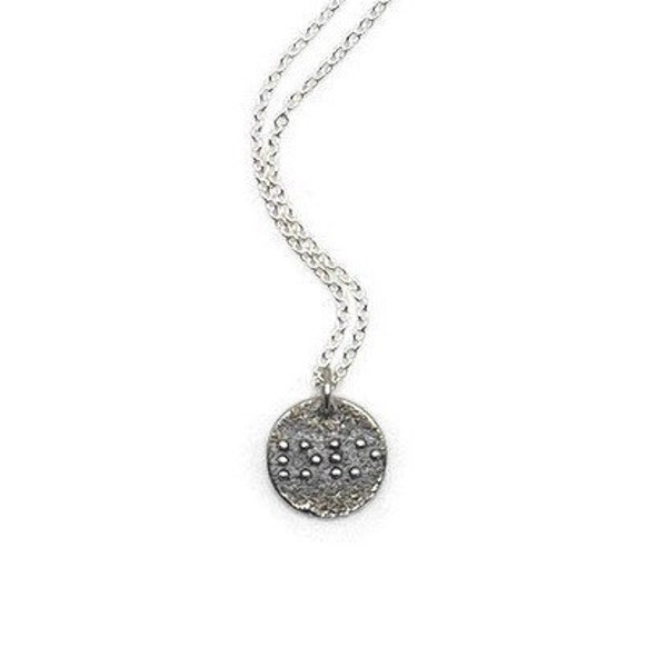 Sterling Silver Braille Love Necklace