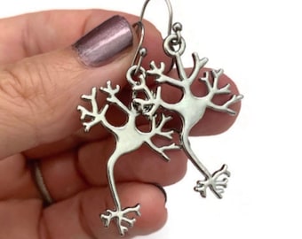 Silver Neuron Earrings