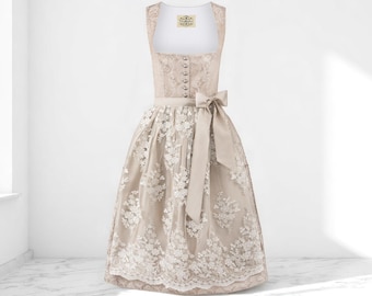 Exquisite Dirndl &quot;Kira&quot; cream skirt length 70 cm carefully checked return in new quality Austria / Bavaria / Oktoberfest / Trachten