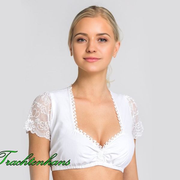 Women's dirndl lace blouse white / personalized / Trachtenhans tradition meets timeless design