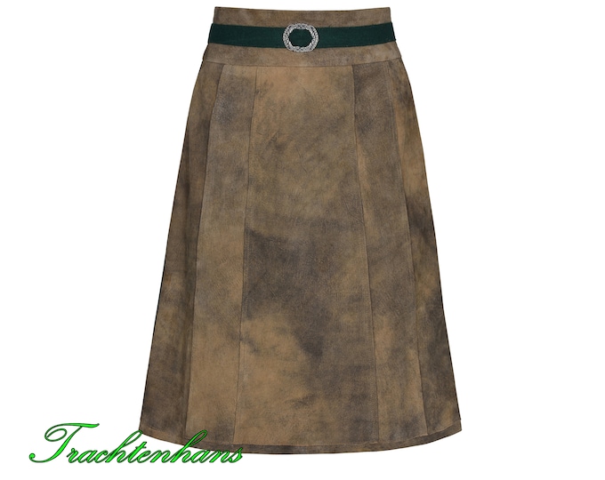 Featured listing image: Women's traditional leather skirt made of the finest wild buck leather, personalized from the exclusive collection by Trachtenhans - tradition and design