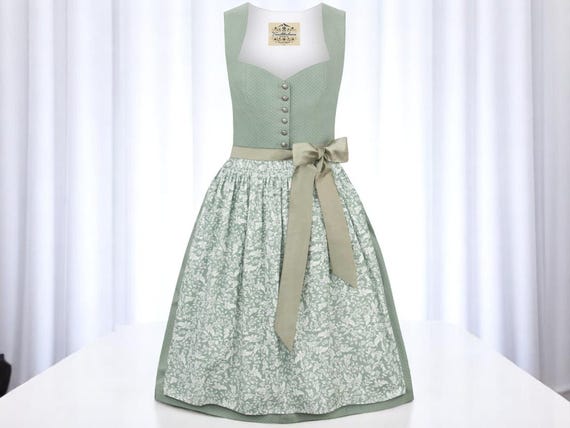 Dirndl Paige salbei / Rocklänge 70 cm/ Österreich Tirol Deutschland Bayern Oktoberfest / Lagerware