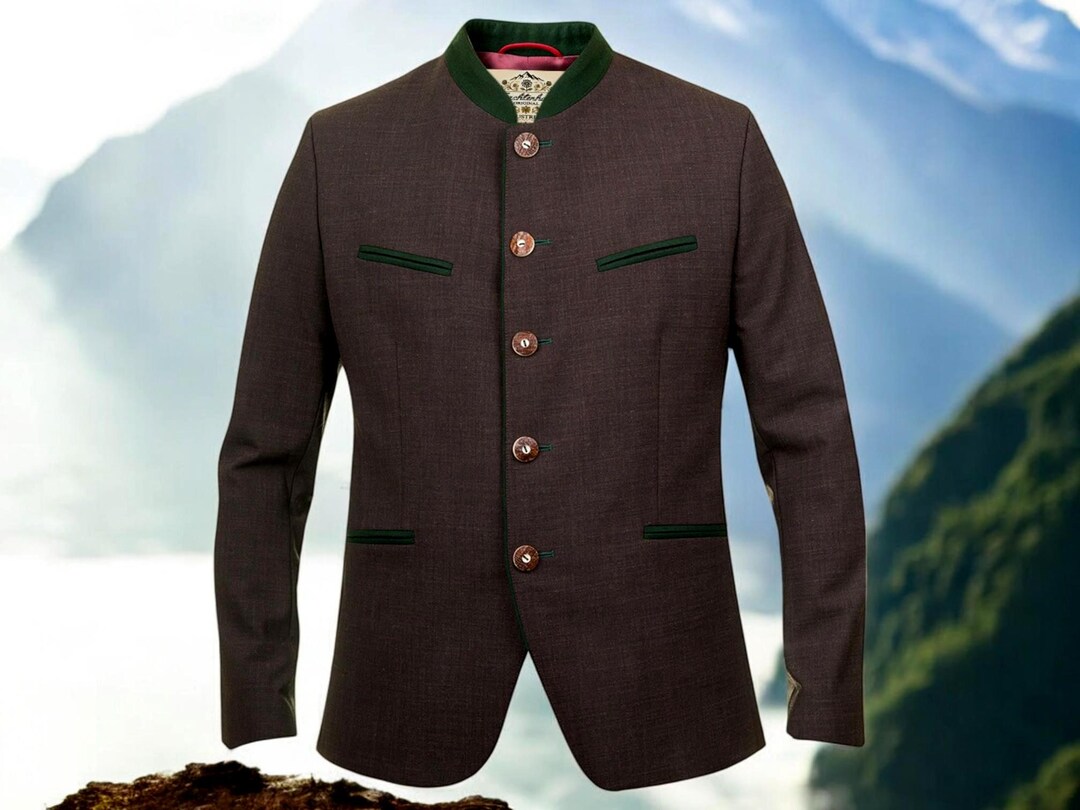 Traditional Jacket in Brown, Exclusive Collection / Authentic Cultural ...