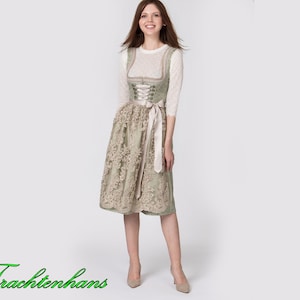 Dirndl &quot;Luna&quot; green / authentic cultural quality clothing / Austria / Bavaria / Oktoberfest / traditional costume outfit / dirndl dress