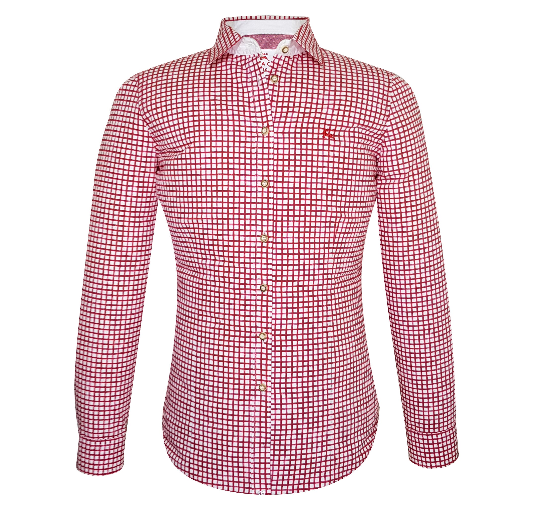 Classic Traditional Blouse White/red Checked for the - Etsy Denmark