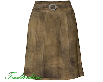 Women's traditional leather skirt made of the finest wild buck leather, personalized from the exclusive collection by Trachtenhans - tradition and design