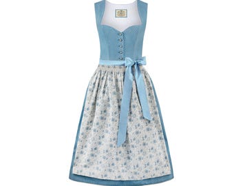 Dirndl &quot;Farida&quot; blue skirt length 70 cm carefully checked return in new quality / Austria / Bavaria / Oktoberfest / Dirndl dress