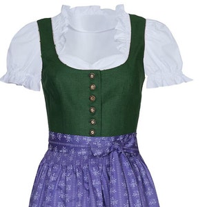 Ausseer Dirndl 100%Leinen mit Hirsch Muster Dirndlkleid / personalisiert / Trachtenhans Tradition trifft auf zeitloses Design Bild 4