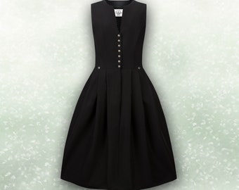 Dirndl für Damen die ein exquisites Modell in schwarz lieben bis Gr. 54/ personalisiert / Trachtenhans–Tradition trifft auf zeitloses Design