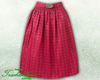 Schürze 70 cm rot fürs Dirndl  authentische kulturelle Qualitäts Bekleidung / Österreich / Bayern / Oktoberfest / Trachtenoutfitchenk