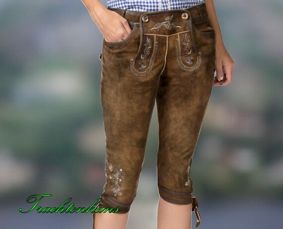 Pantalon en cuir avec ceinture hotsell