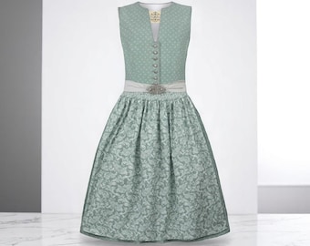 Dirndl &quot;Fenja&quot; sage skirt length 70 cm carefully checked return in new quality / Austria / Bavaria / Oktoberfest / Dirndl dress