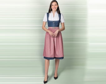 Dirndl for women who love an exquisite model in blue and old pink / personalized / Trachtenhans - tradition meets timeless design