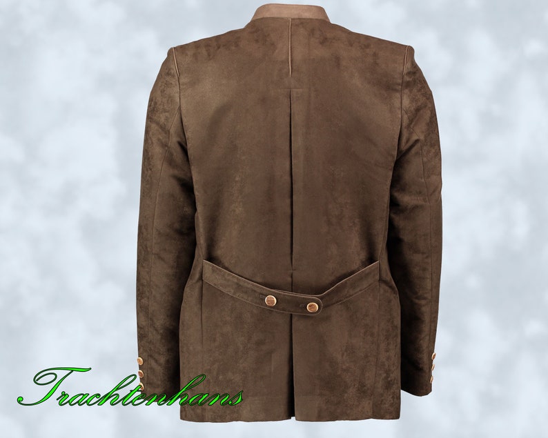 Herren Trachtenjacke braun für traditionelle Feste bis hin zu formellen Veranstaltungen im zeitlosen Design / personalisiert Bild 2