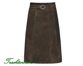 Women's traditional leather skirt made of the finest wild buck leather, personalized from the exclusive collection by Trachtenhans - tradition and design