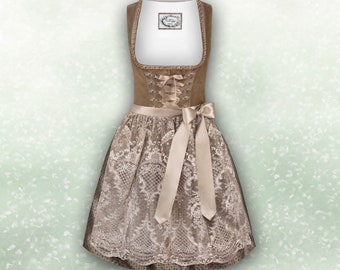 Dirndl for ladies who love an exquisite model in light brown / personalized / Trachtenhans – tradition meets timeless design