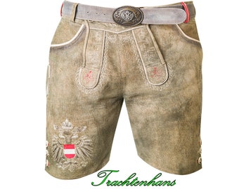 Short Austria lederhosen made from the finest wildbuck leather in a traditional look / personalized / Trachtenhans – tradition meets timeless design