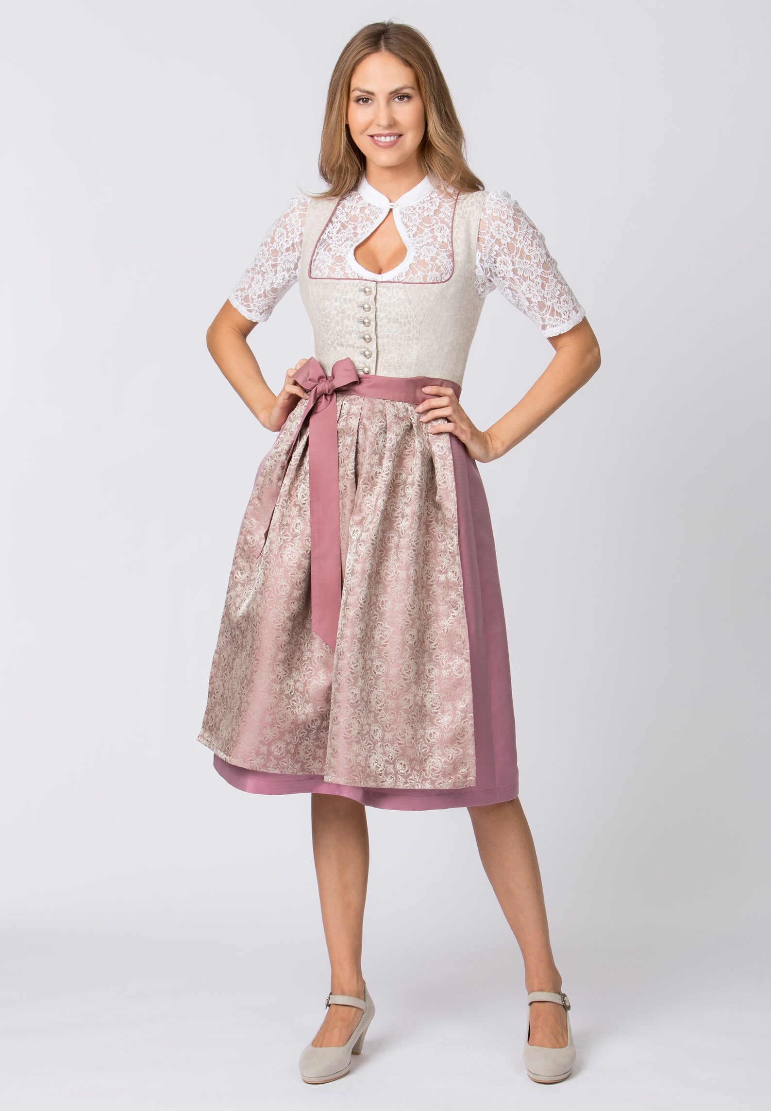 Damen Dirndl Lotti Rose Trachtenkleid Fürs Oktoberfest Oder - Etsy