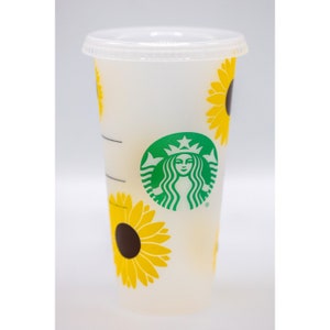Personalized Sunflower Starbucks Reusable Tumbler