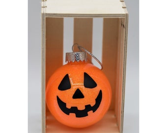 Halloween Pumpkin and Ghost Ornament