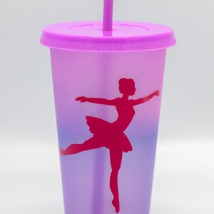Color Changing Dance Themed Tumbler