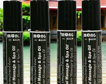 4 x 10 ml Roll-on de aceite tradicional tailandés para masaje y spa