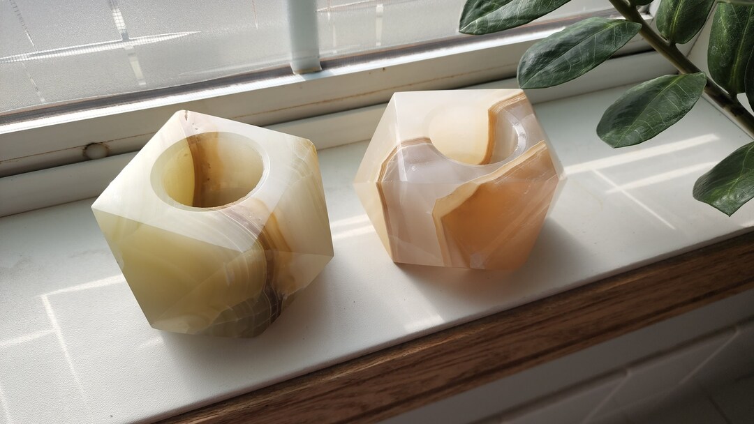 Onyx Candle Holders Etsy