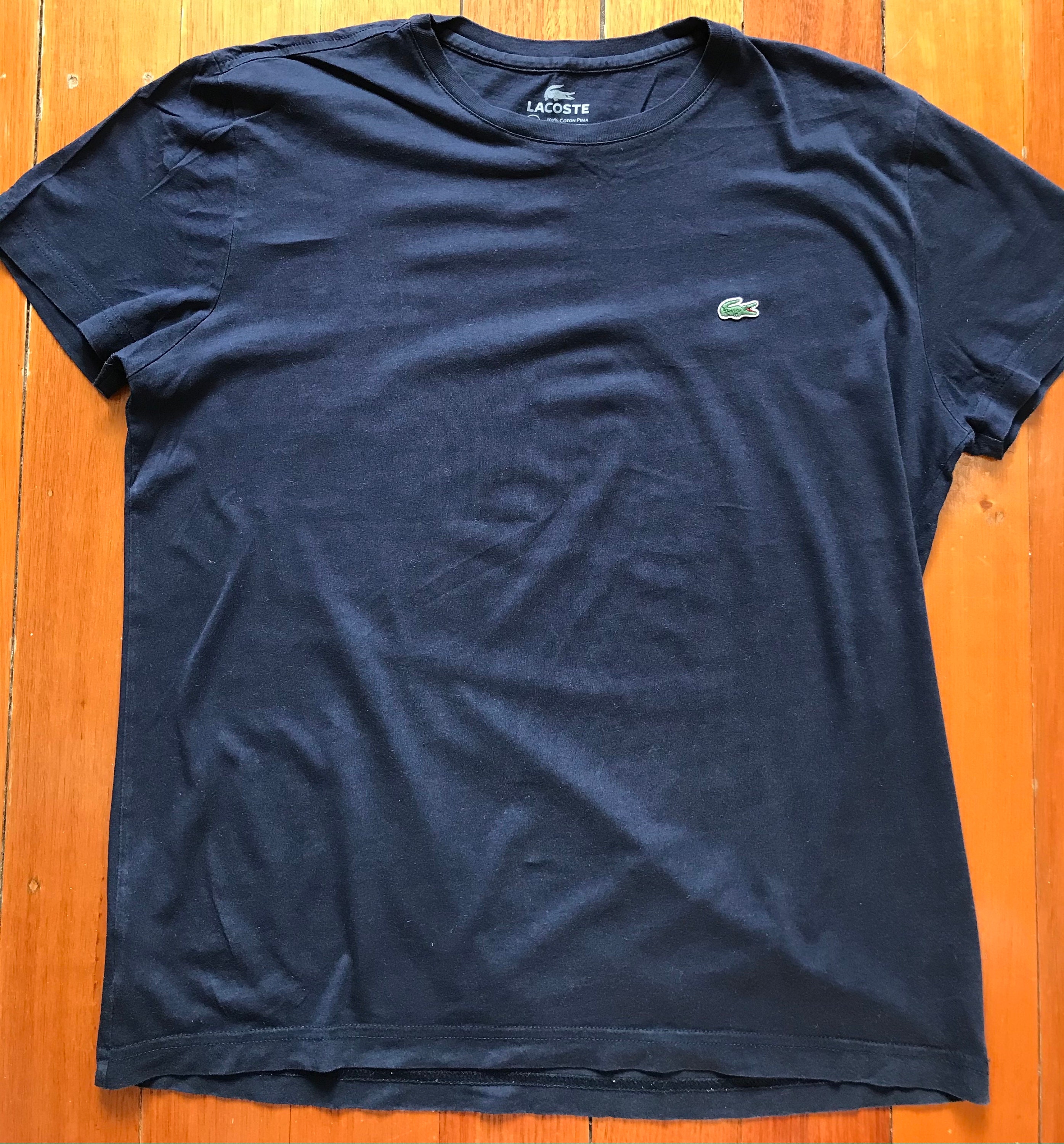 Vintage Mens Lacoste Tshirt Navy size 4 Medium Etsy