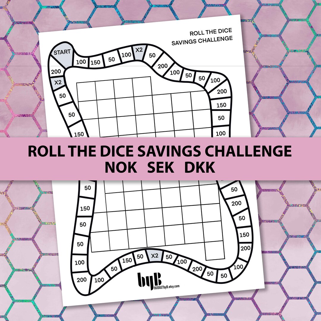Roll the Dice Savings Challenge Flexible Max 53 Weeks Digital Download