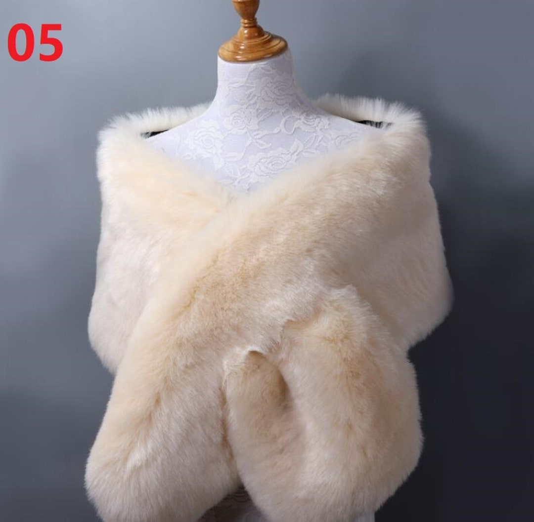 shawl wrap with fur