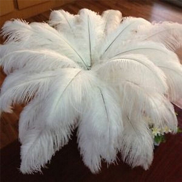 White Ostrich Feathers for millinery hat handmade art,Wedding centerpieces decorations