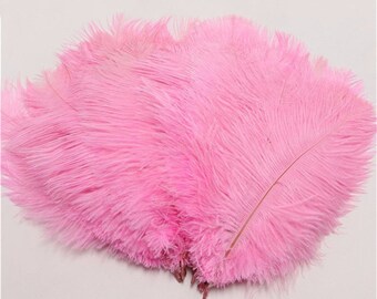 Light pink  Ostrich Feathers for millinery hat handmade art,Wedding centerpieces decorations
